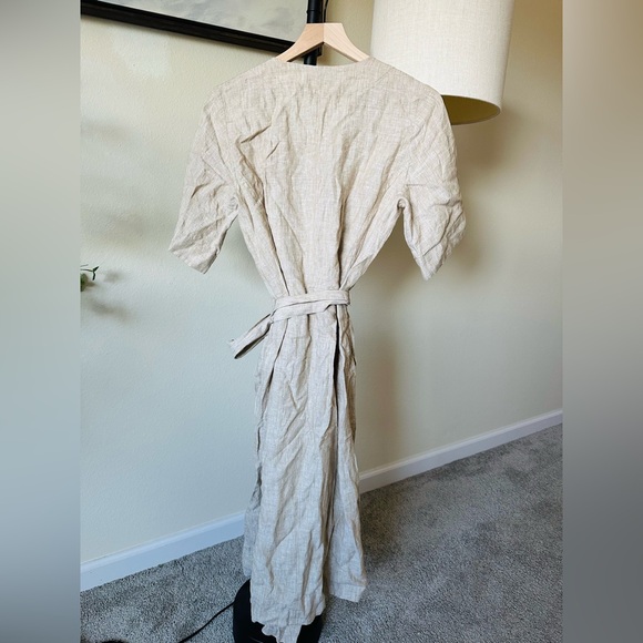 Everlane Linen Wrap Dress - Picture 3 of 7
